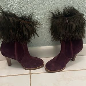 Marc Jacob High Heel purple suede boots